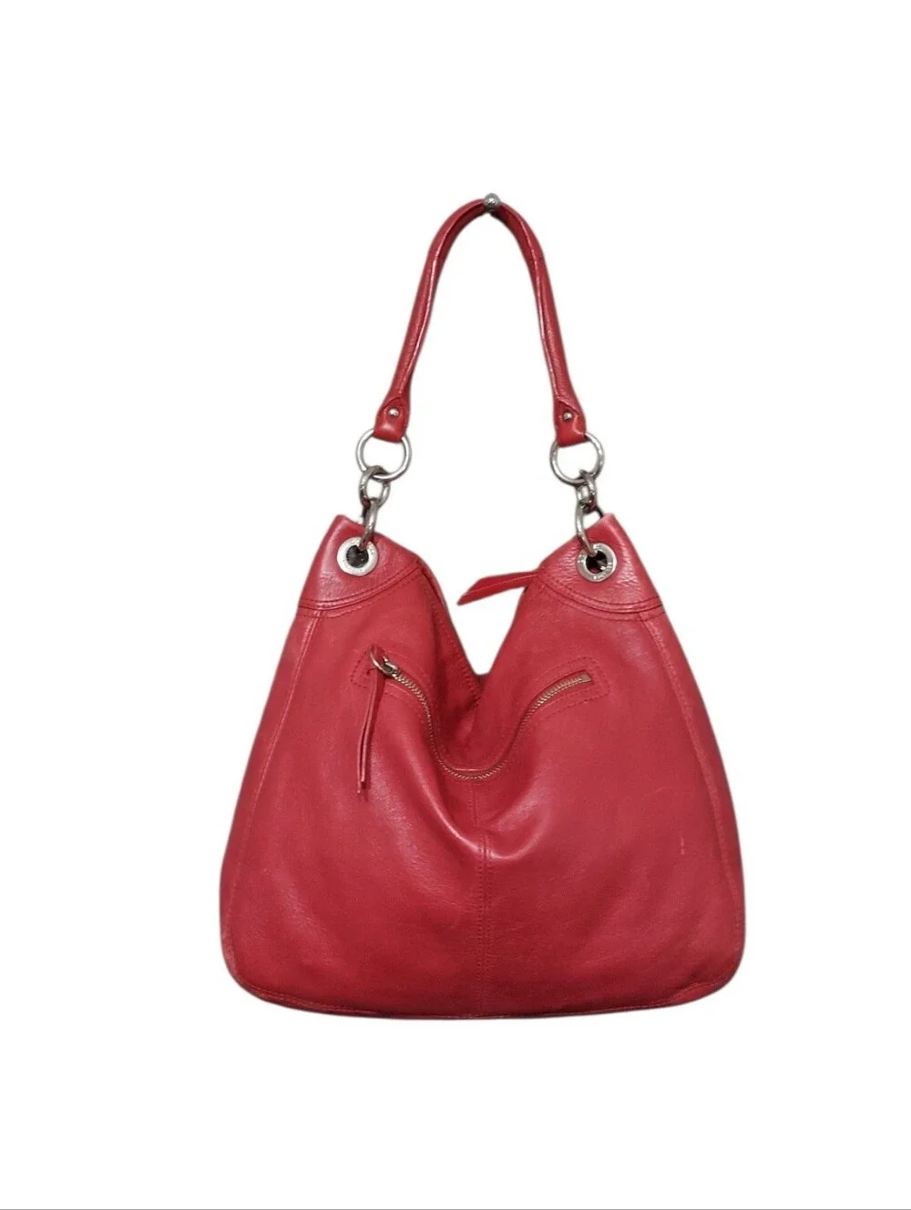 Coach Y2K Vintage Hamptons Leather Turnlock Shoulder Tote No. F15687 Great Cond